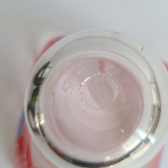 Artisan Hand-Blown Pulled Feather Red Blue Bud Vase Cotemporary Modern Signed - Picture 3 of 8